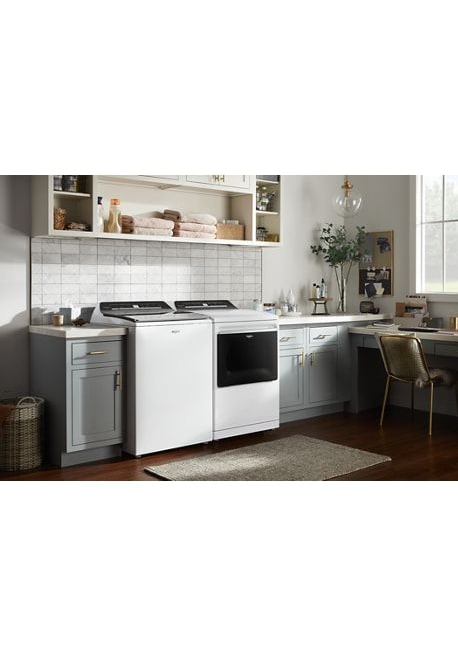Whirlpool WED8127LW- 7.4 cu. ft. White Electric Dryer with Steam and Advanced Moisture Sensing Technology, ENERGY STAR 5