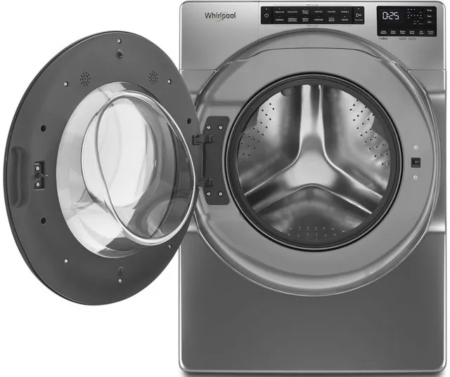 Whirlpool WFW5605MC- 4.5 cu. ft. Front Load Washer with Steam, Quick Wash Cycle and Vibration Control Technology in Chrome Shadow 5