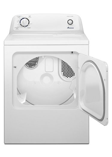 Amana NED4655EW Amana - 6.5 Cu. Ft. Electric Dryer with Automatic Dryness Control - White 3