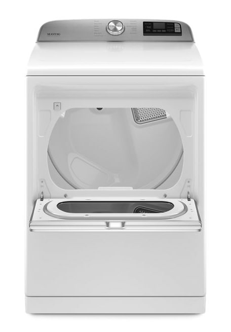 Maytag MED7230HW- 7.4 cu. ft. 240-Volt Smart Capable White Electric Vented Dryer with Hamper Door and Steam, ENERGY STAR 3
