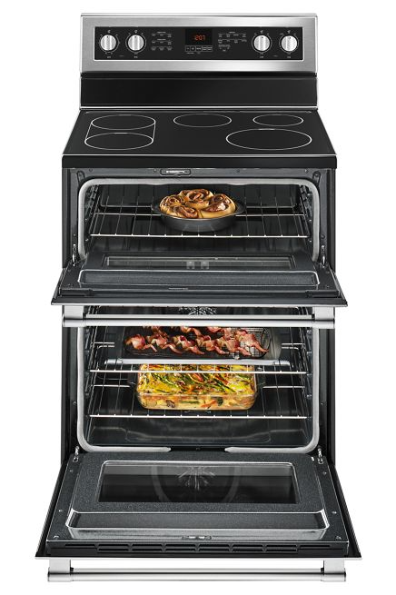 Maytag MET8800FZ- 6.7 cu. ft. Double Oven Electric Range with Convection Oven in Fingerprint Resistant Stainless Steel 2