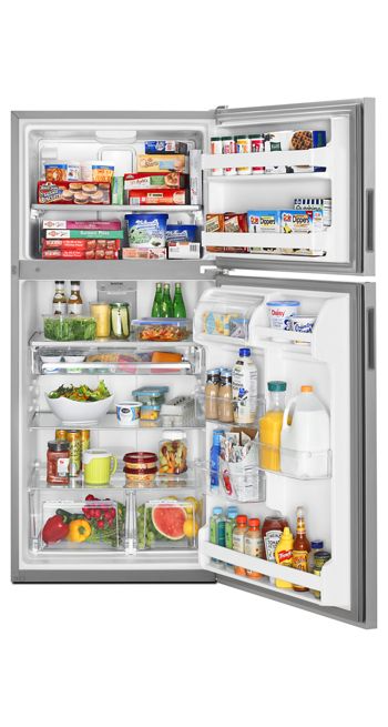 Maytag MRT311FFFZ- 21 cu. ft. Top Freezer Refrigerator in Fingerprint Resistant Stainless Steel 3